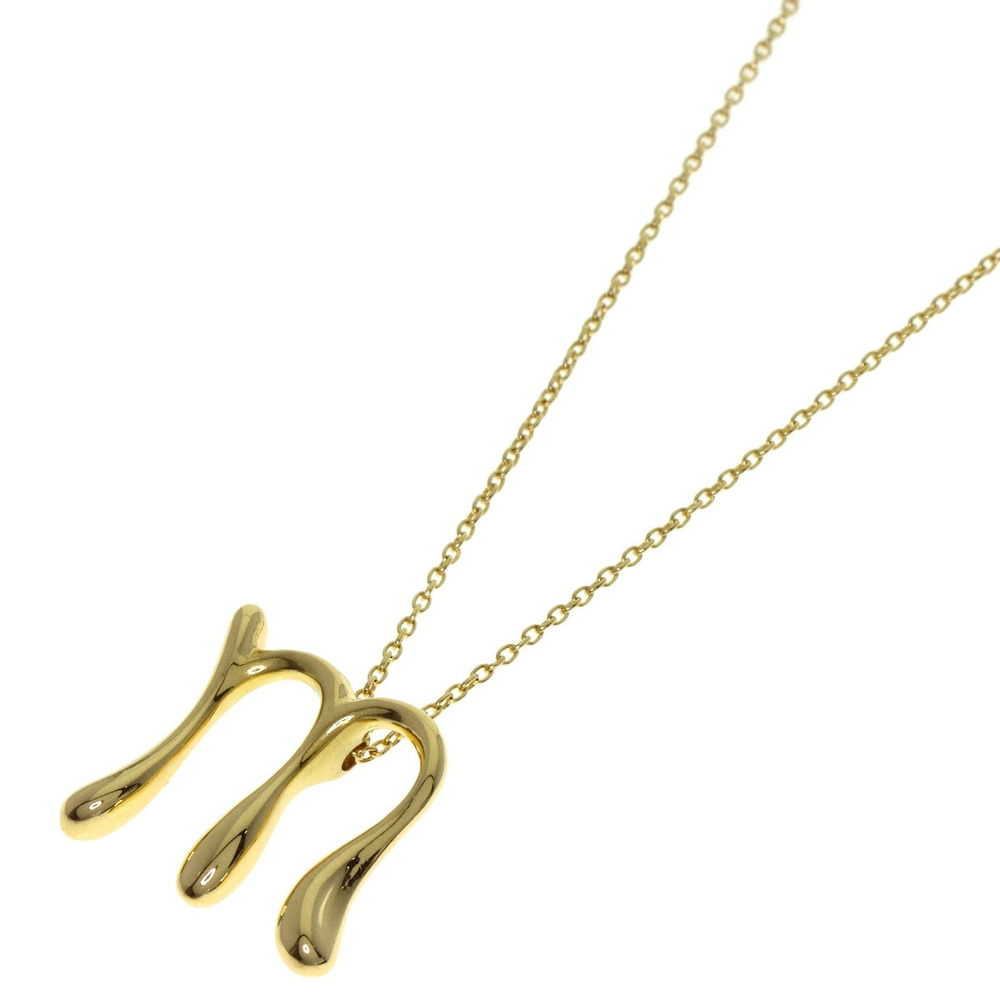 Tiffany Co Elsa Peretti Letter Necklace Yellow Gold